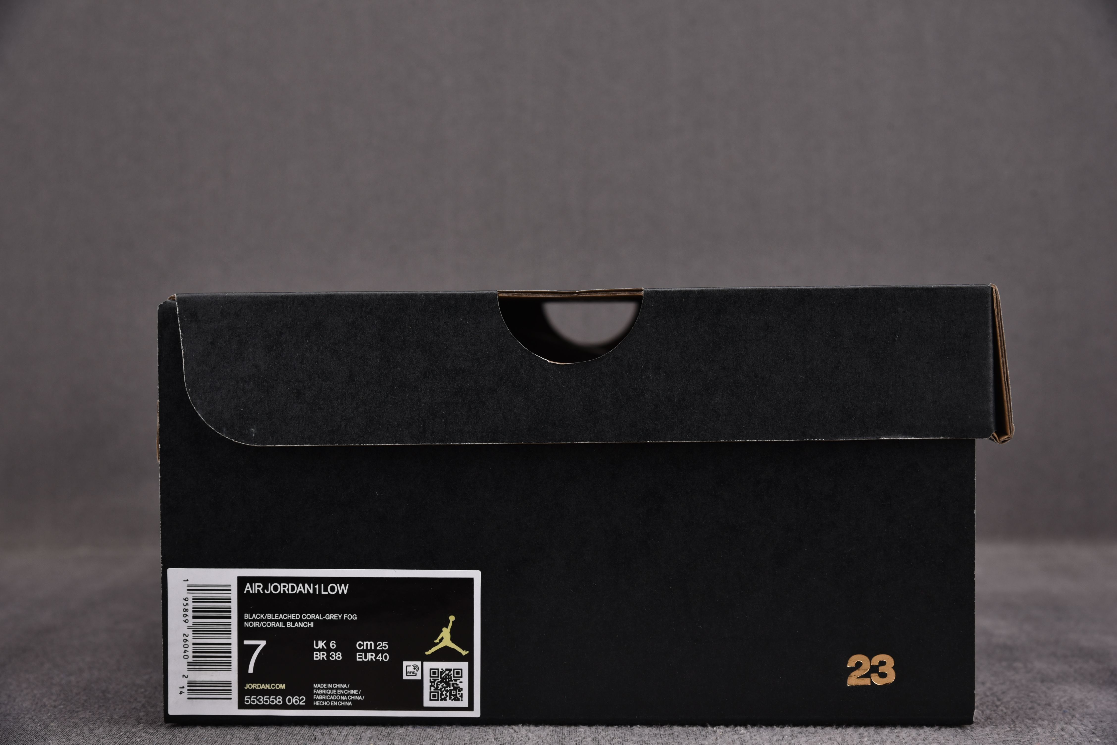 Jordan 1 Low Black Grey Pink