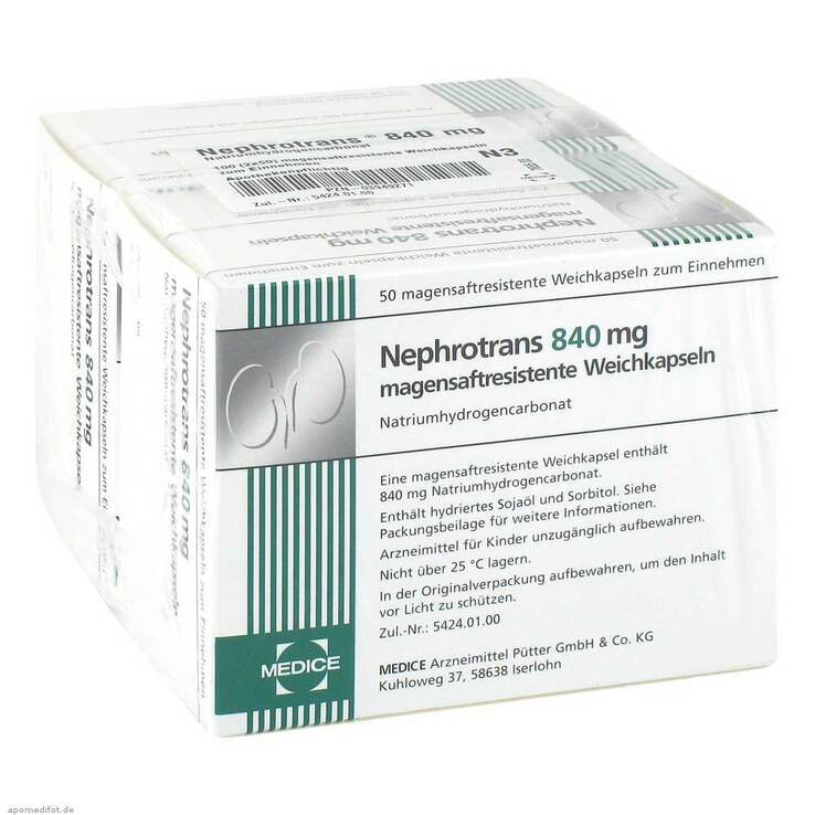 Nephrotrans 840 mg magensaftresistente Kapseln, 100 St