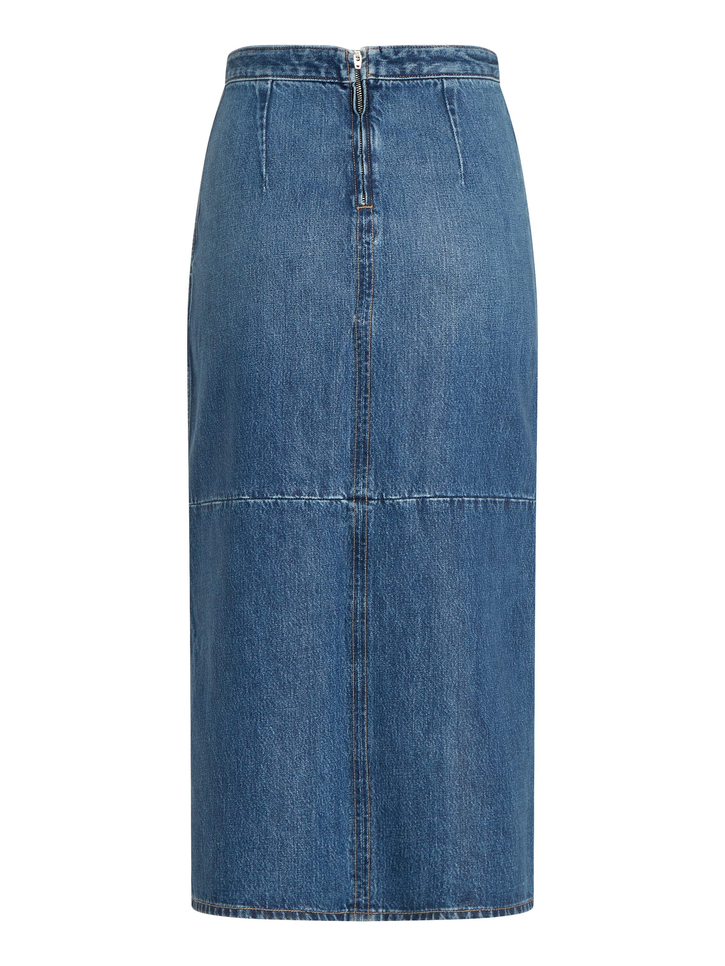 Tommy Hilfiger Bleistiftrock »DNM MIDI SKIRT HW BETH CTD« Webrock mit Tommy Hilfiger Flagge