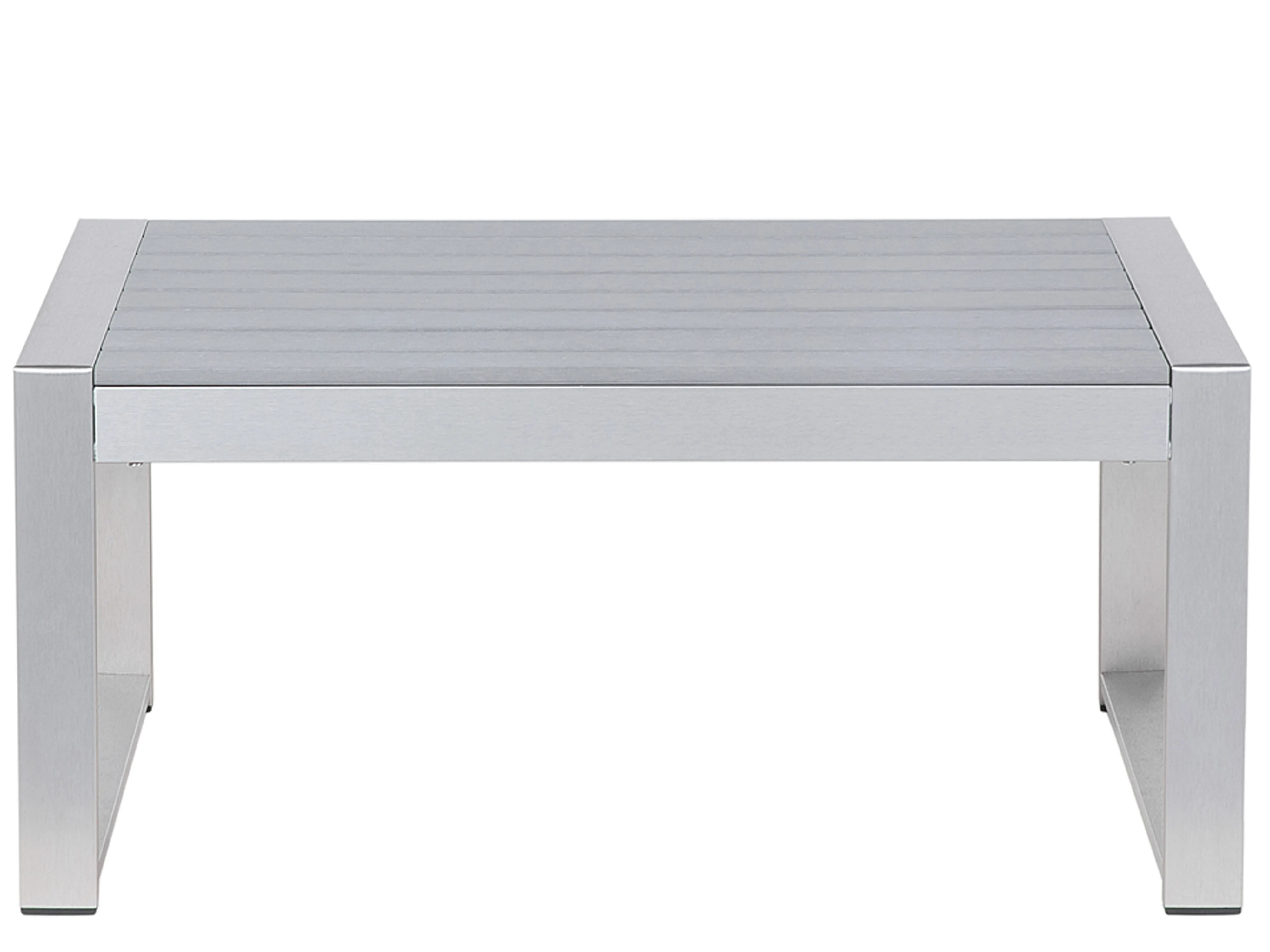 Loungeset met tafel 4-zits SALERNO Metaal Lichtgrijs