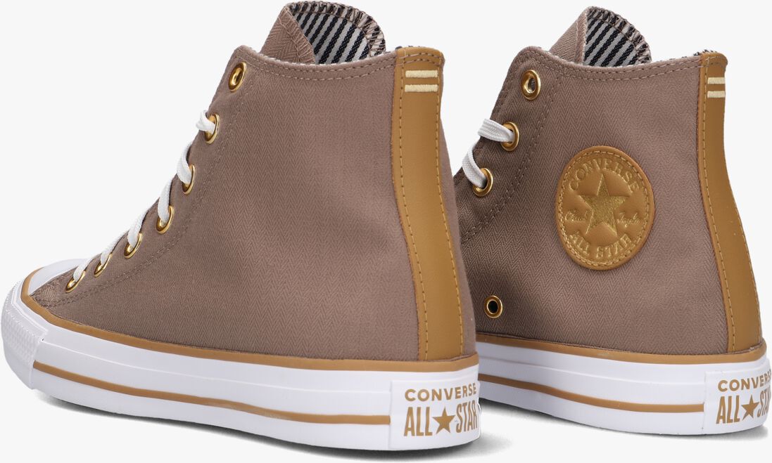 CONVERSE taupe converse hoge sneaker chuck taylor all star herringbone