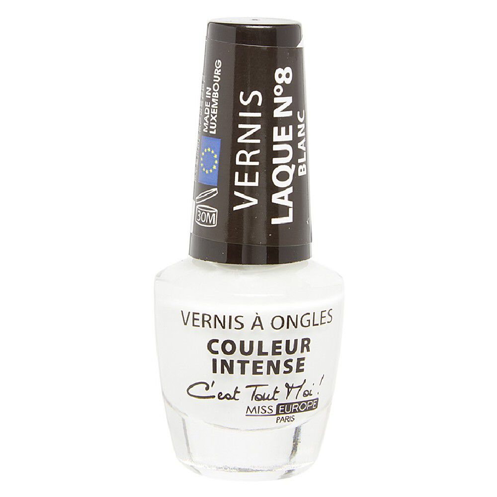 Vernis à ongles laqué blanc n°08
