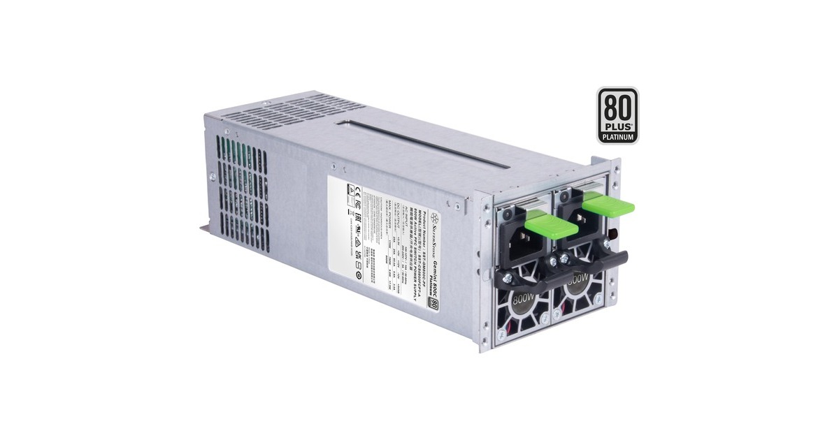 SilverStoneGemini 800C Platinum, 800 watt voeding   (2x PCIe)