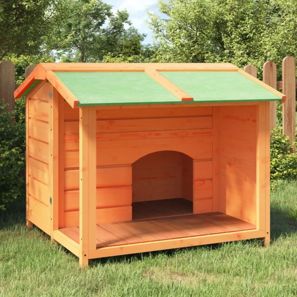 Casota para Cães 96x87x80,5 cm Pinho Maciço Castanho - 172264 - 172264
