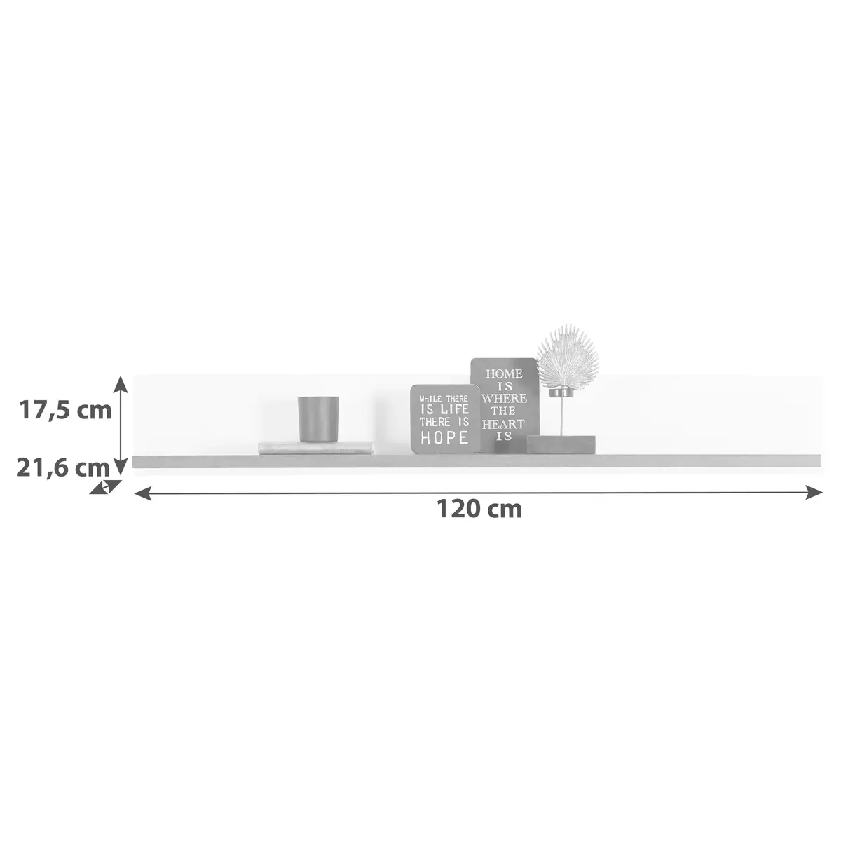 Wandboard Alassio weiss,dunkelgrau