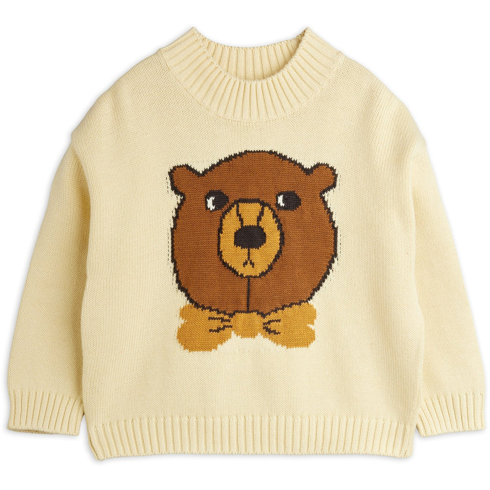 Køb Mini Rodini Off-white Bjørn Intarsia Strik Sweater