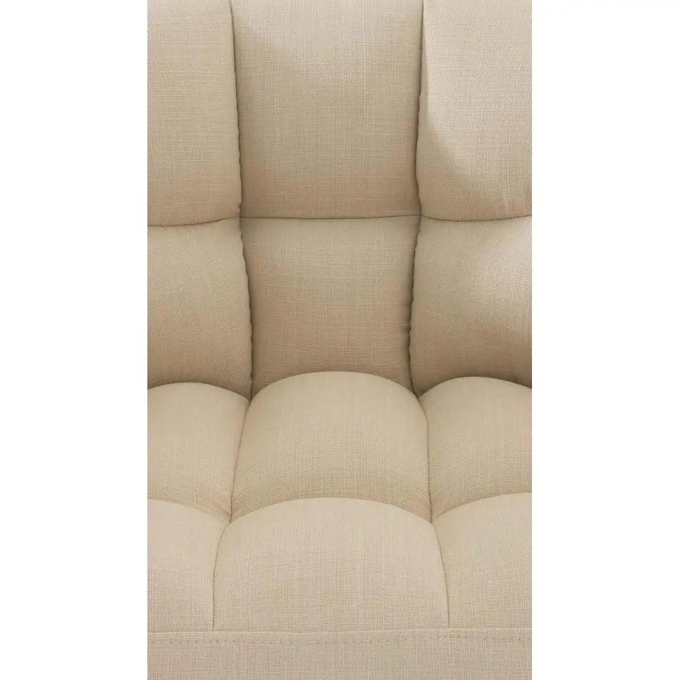 CLP Lounger Damaso zwart Frame - Stof - creme