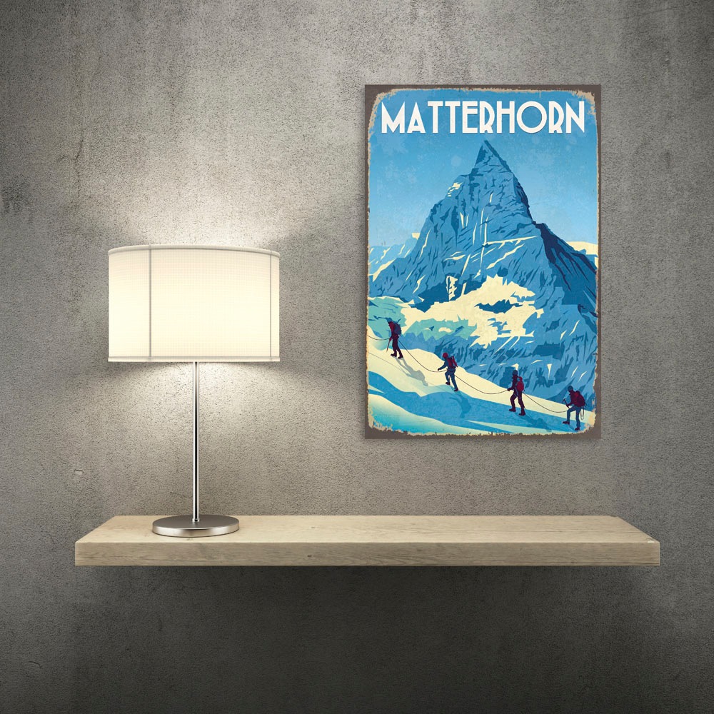 queence Metallbild »Matterhorn II« Berge & Alpenbilder 1 Stk. tlg. Stahlschilder