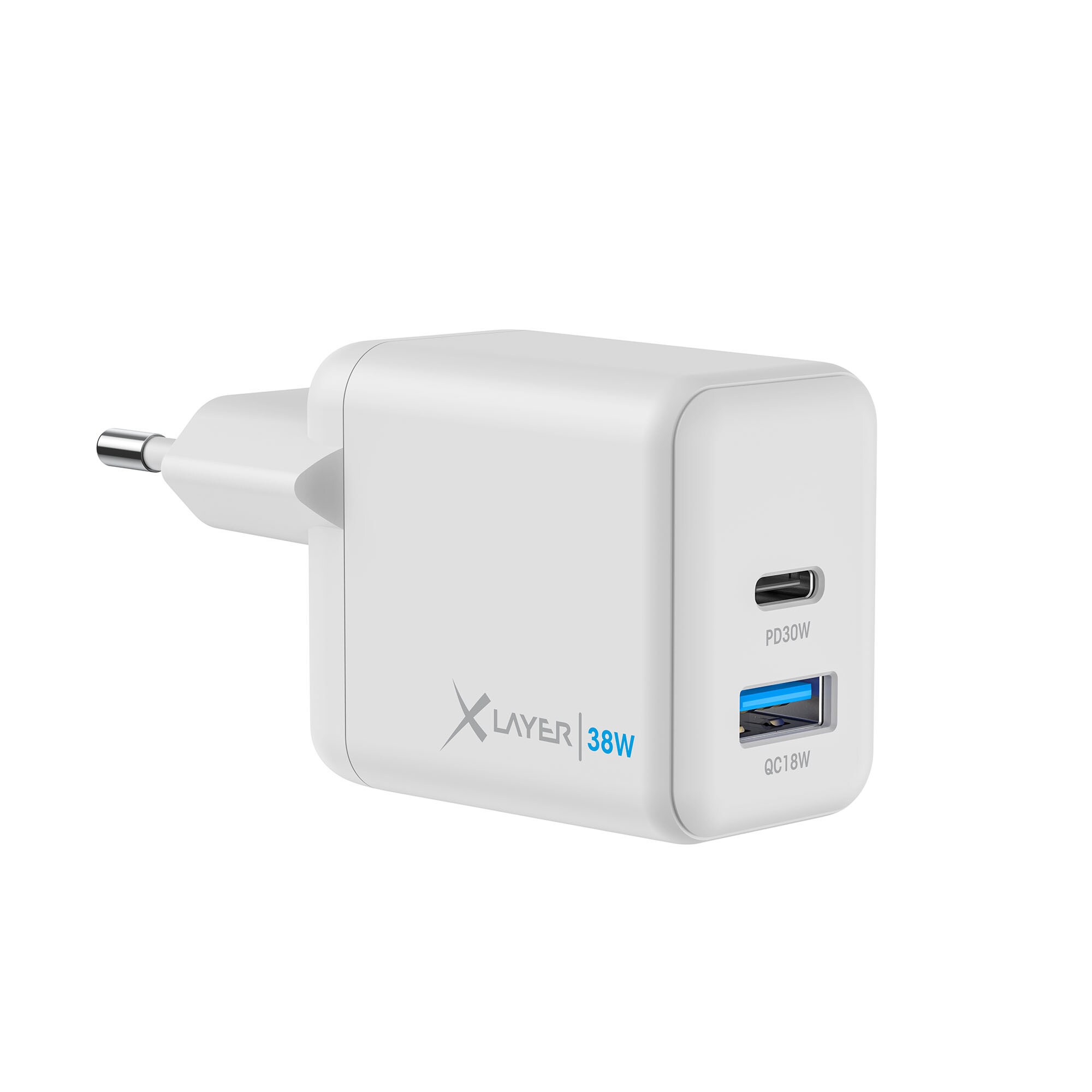 Xlayer Charger Powercharger 38W USB-C PD Dual Schnellladegerät Schnellladen