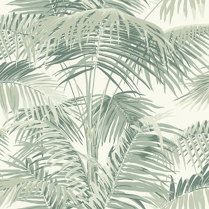 Papier peint vinyle intissé palme gouachd Rasch L.10m x l.53 cm