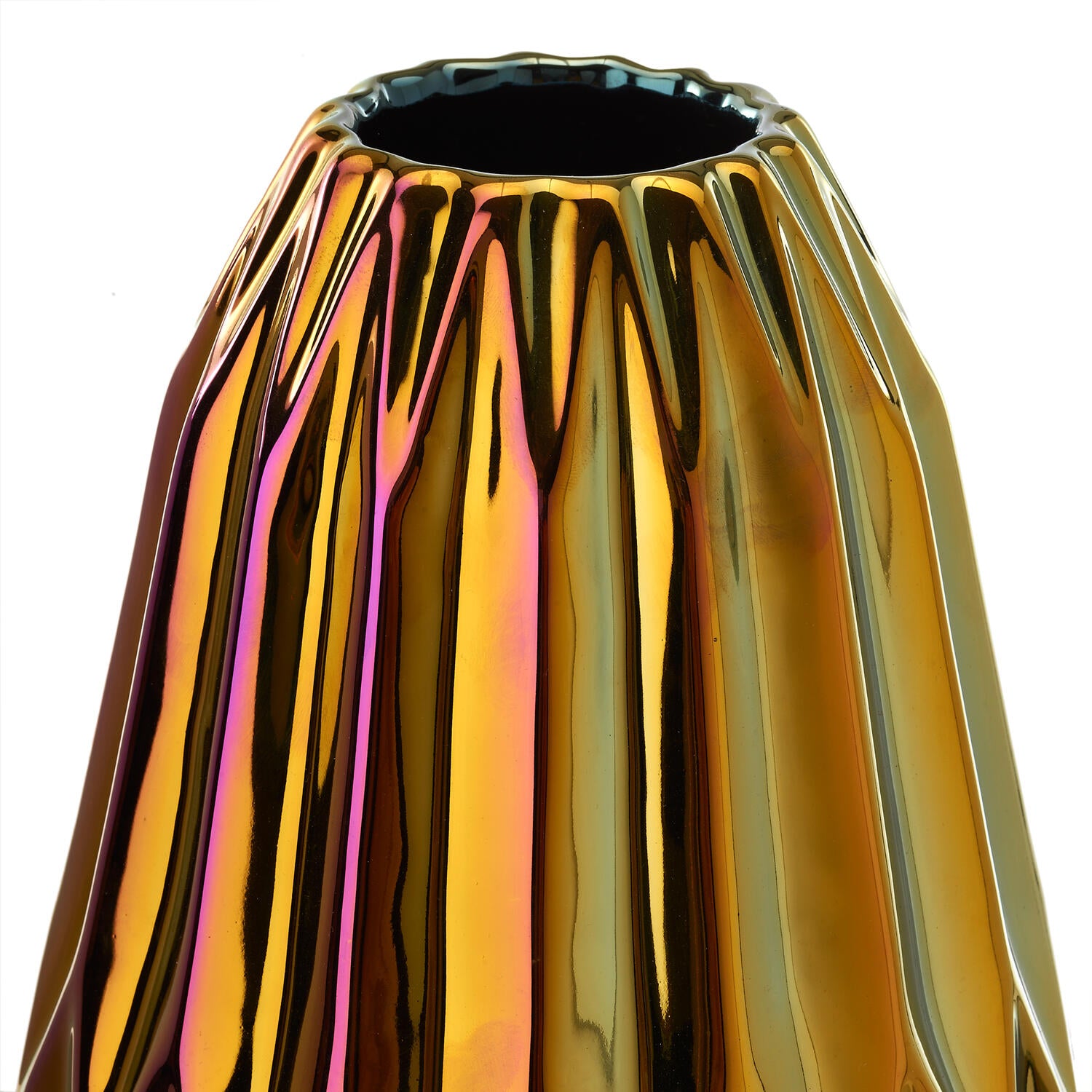 POLSPOTTEN  Oily Folds vase, M - multi