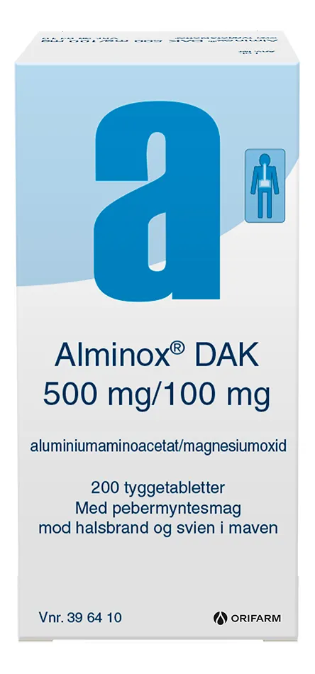 Alminox DAK Tyggetabletter - 200 stk.