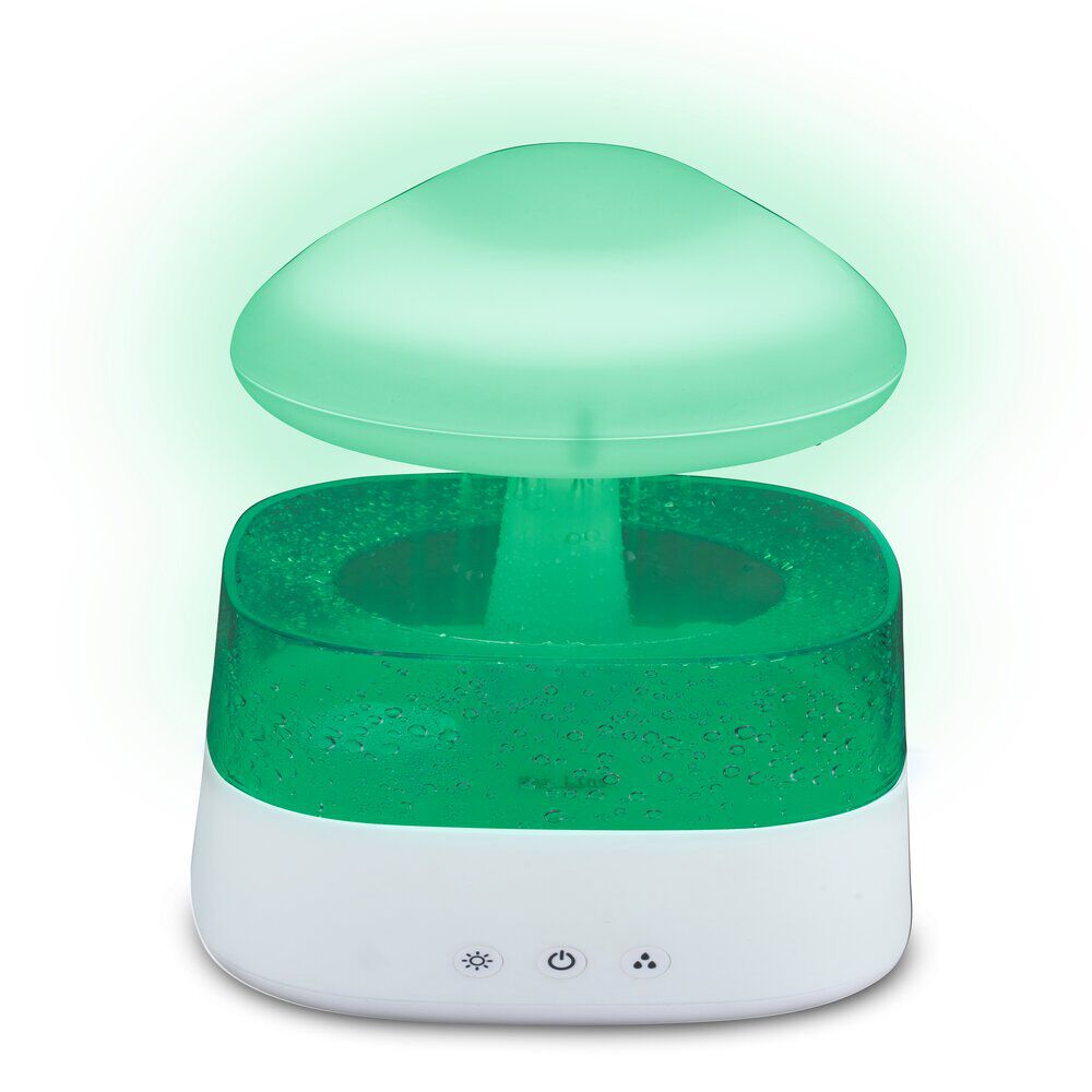 Humidificateur arbre à nuage lumineux 7 couleurs brume et pluie Ø17xH26,5cm