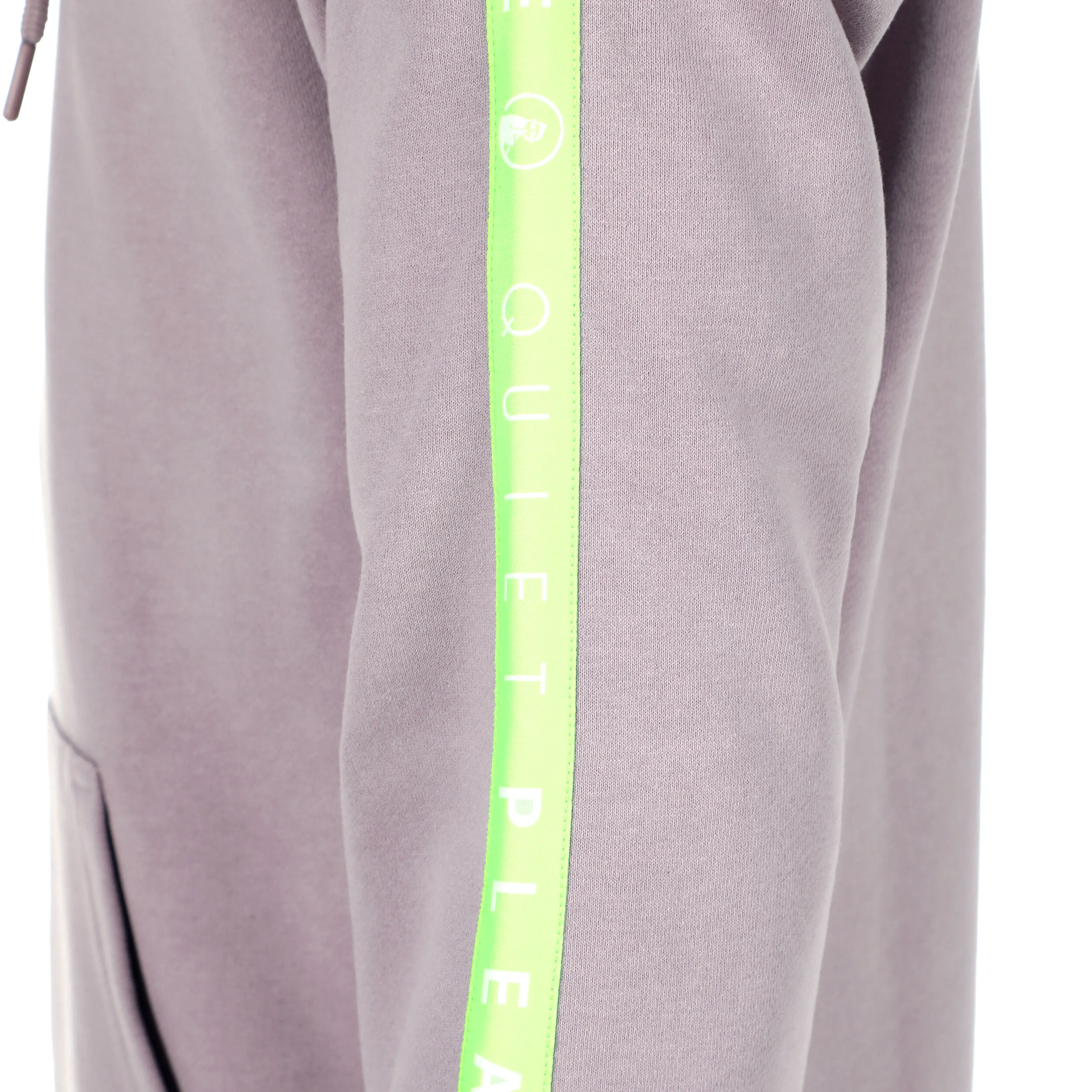 Quiet Please Mind Taped Sweat À Capuche Hommes - Violet , Vert Fluo