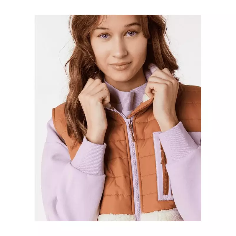 Sweat femme RIPCURL Anti-Series Anoeta Fleece Vest Light Brown