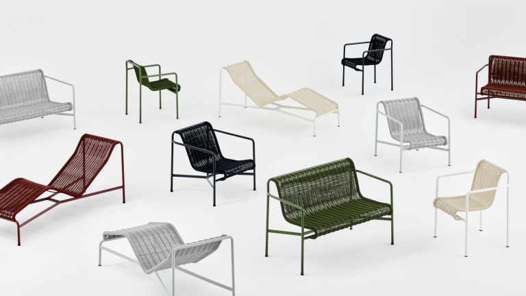 Hay Palissade Cord Dining Armchair tuinstoel Cream white
