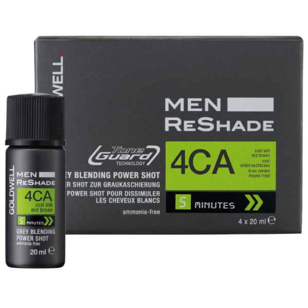 Coloration Men Reshade 4ca châtain foncé cendré froid Goldwell 4 shots x 20ml