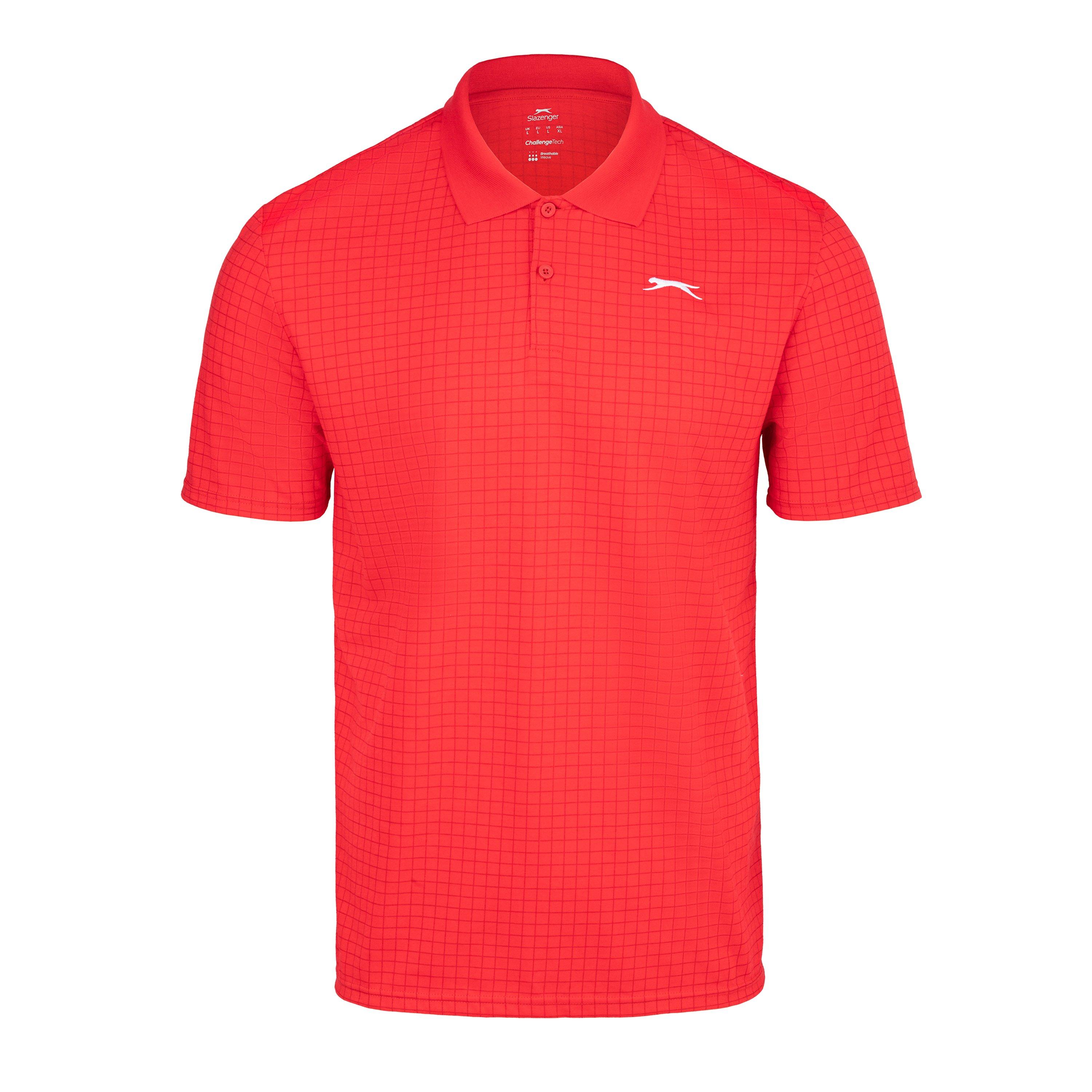 Slazenger Check Golf Polo Mens