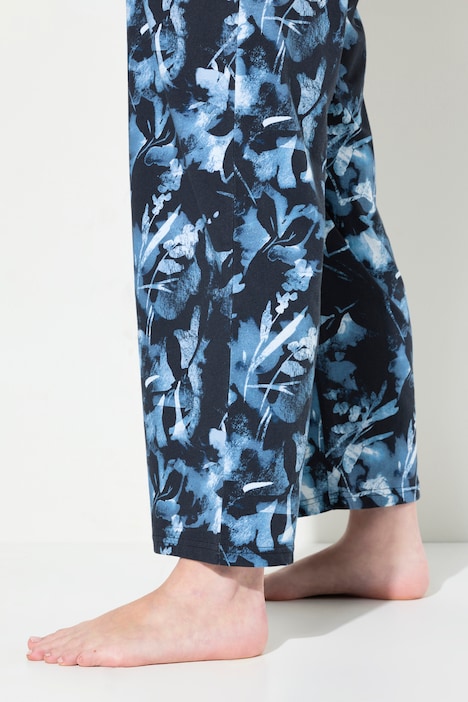 Pyjamahose, Blätter, gerades Bein, Biobaumwolle