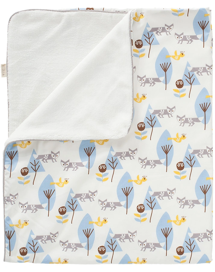 Kuscheldecke FOX (80x100) in hellblau