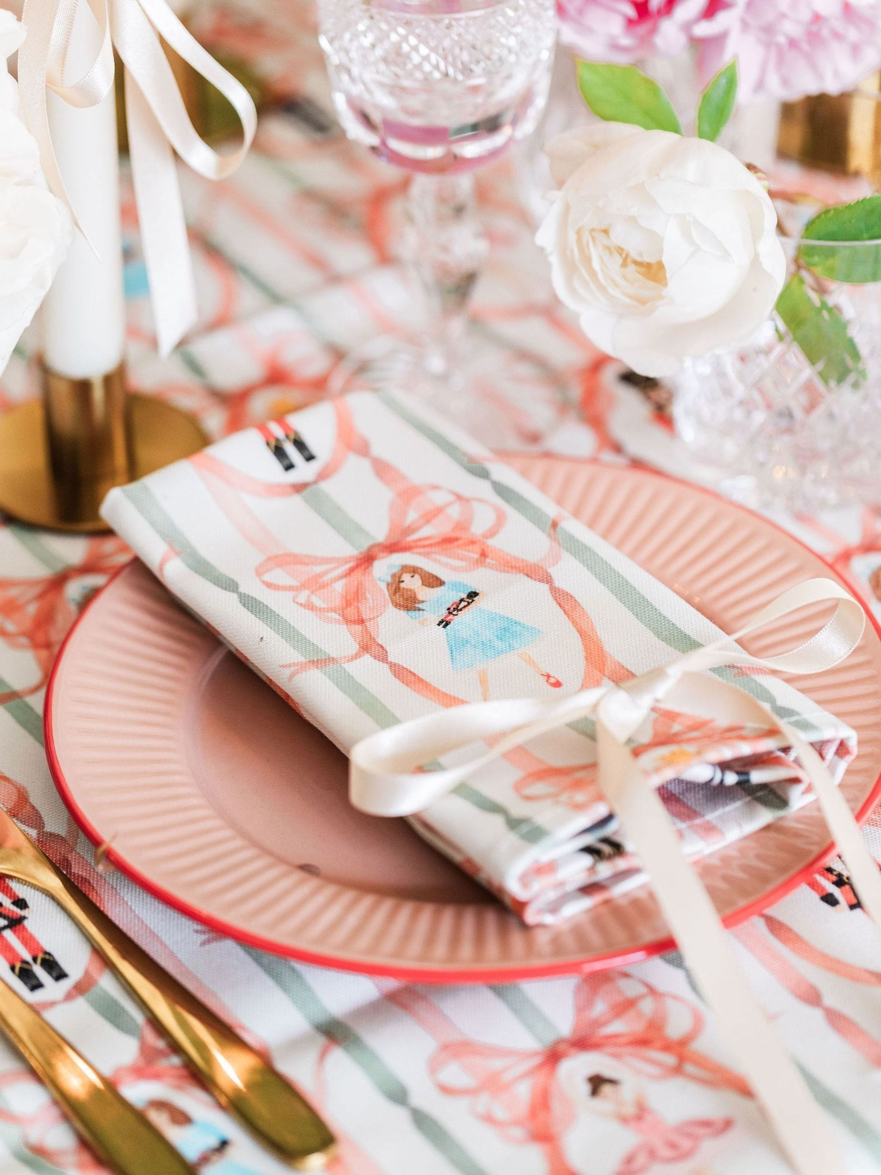 Avalon Home Set of 2 Candied Nutcracker Napkins
