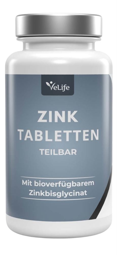 VELIFE Zink<br>120 Stück, Dose, Tablette, teilbar