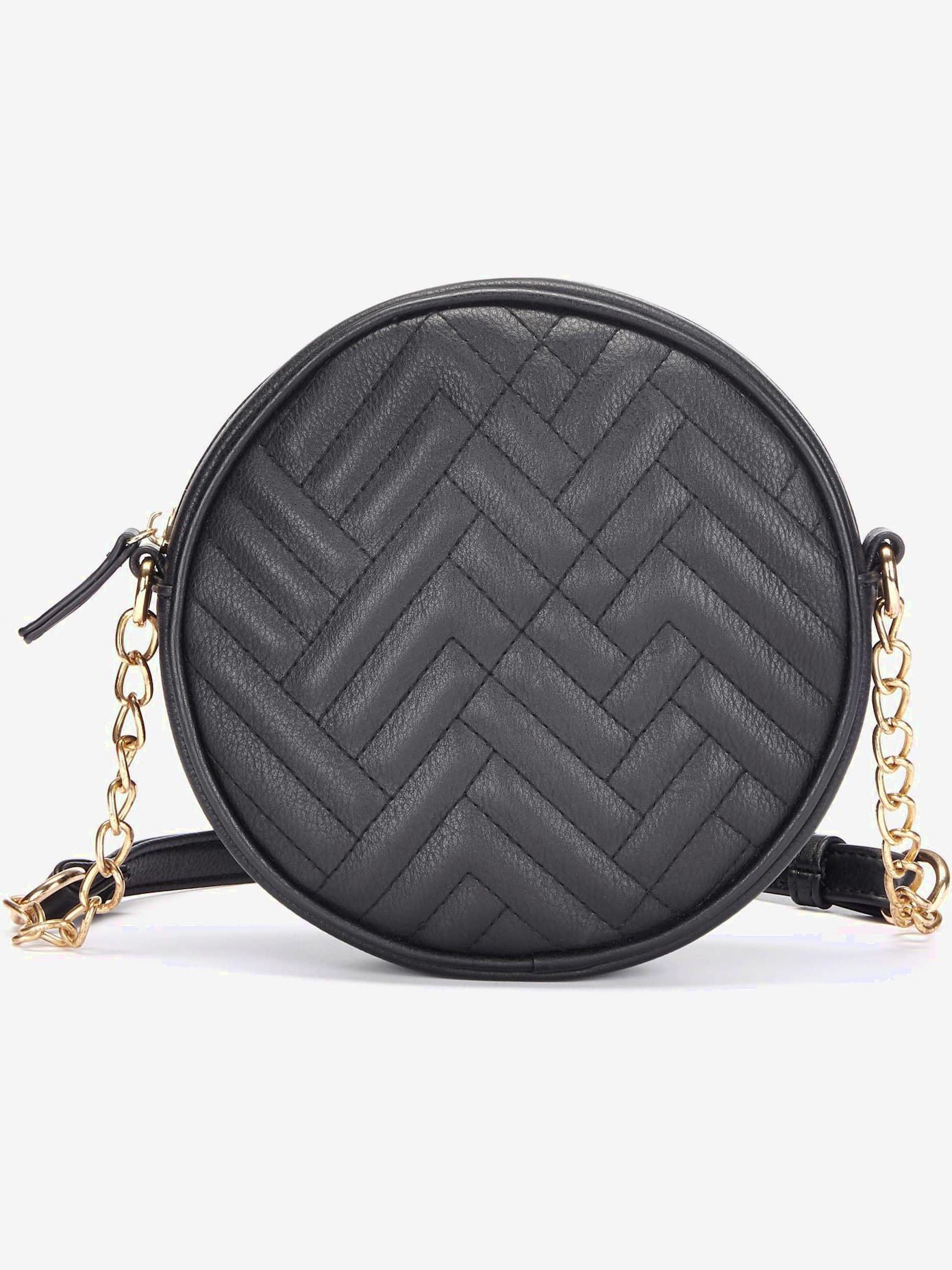 Sac en bandoulière mini-sac avec détails chaînes couleur or au niveau de l'anse