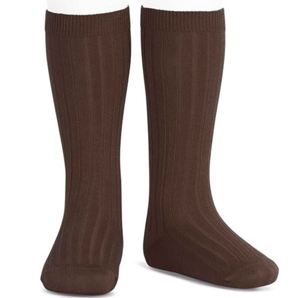 Knæstrømper Rib Marron - Cóndor → Luksusbaby.dk
