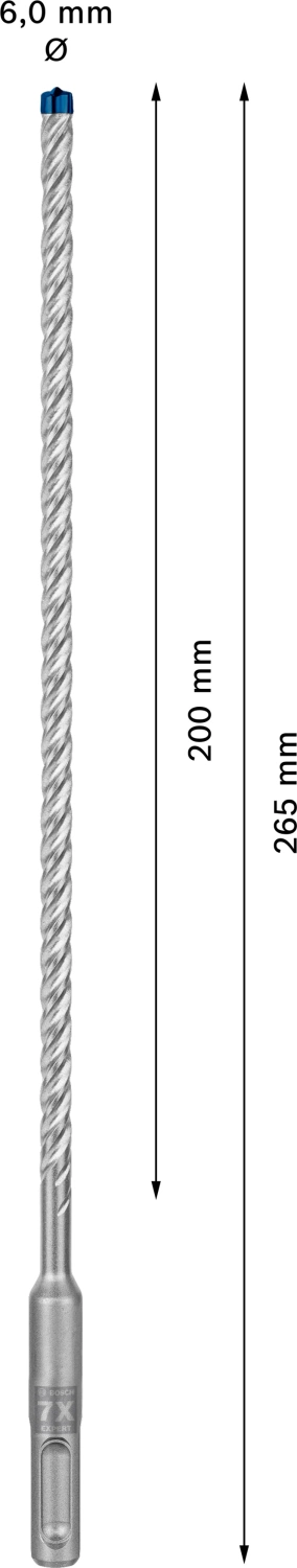 Bosch 2608900074 EXPERT Hamerboor SDS plus-7X - 6x200x265mm