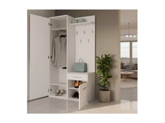 DOUBLE ARMOIRE BLANC MAT
