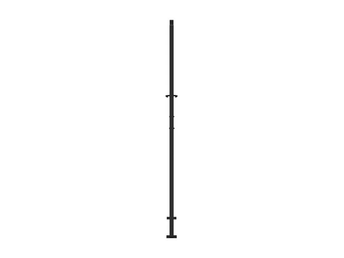 Portail de jardin noir 105x205 cm acier conception de feuilles