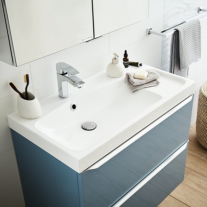 Plan vasque blanc GoodHome Mila 80 cm