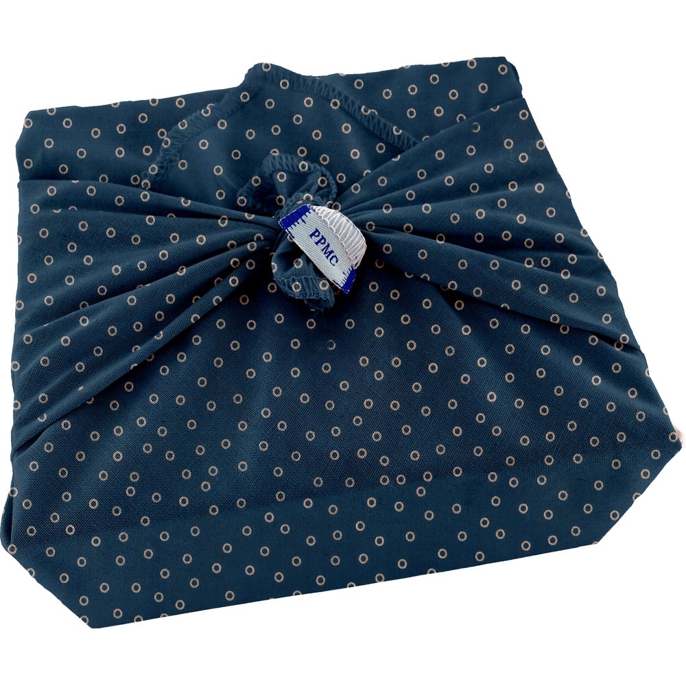 Furoshiki Petit 35 X 35 Cm Bulle Bronze Marine