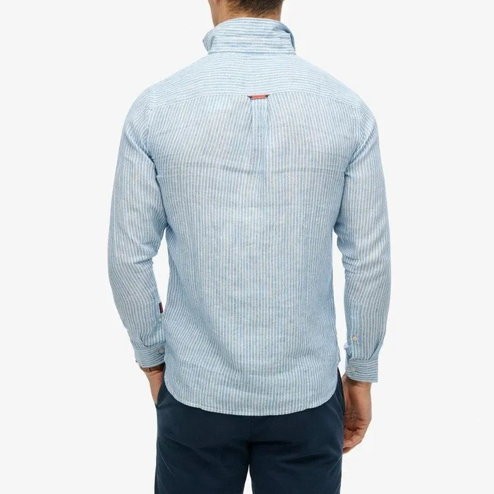 Superdry Vacation Linen LS Overhemd Heren