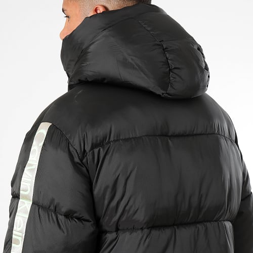 Doudoune Capuche A Bandes 4073 Noir