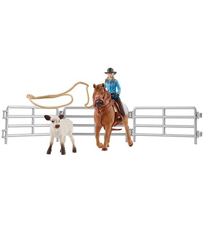 Schleich Farm WoRød - Cowgirl Team Roping Fun