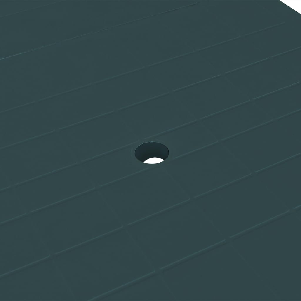 Mobilier à dîner d'extérieur 11 pièces plastique vert