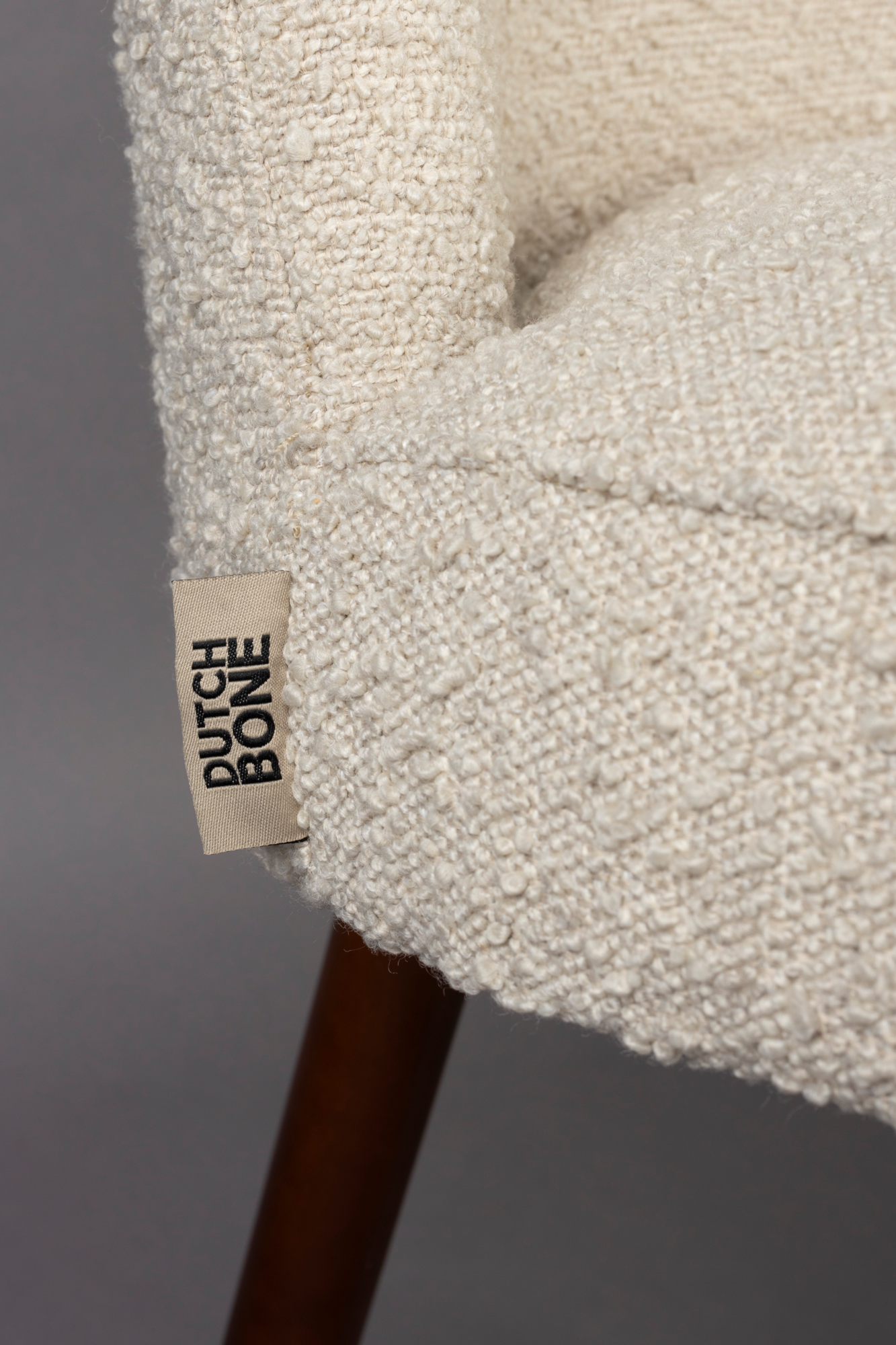 Eetkamerstoel Barbara Boucle beige - set van 2