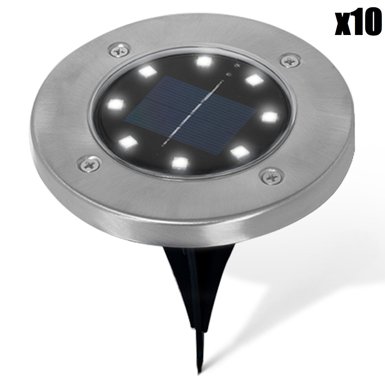 Pratik Garden 10 balises solaires noires