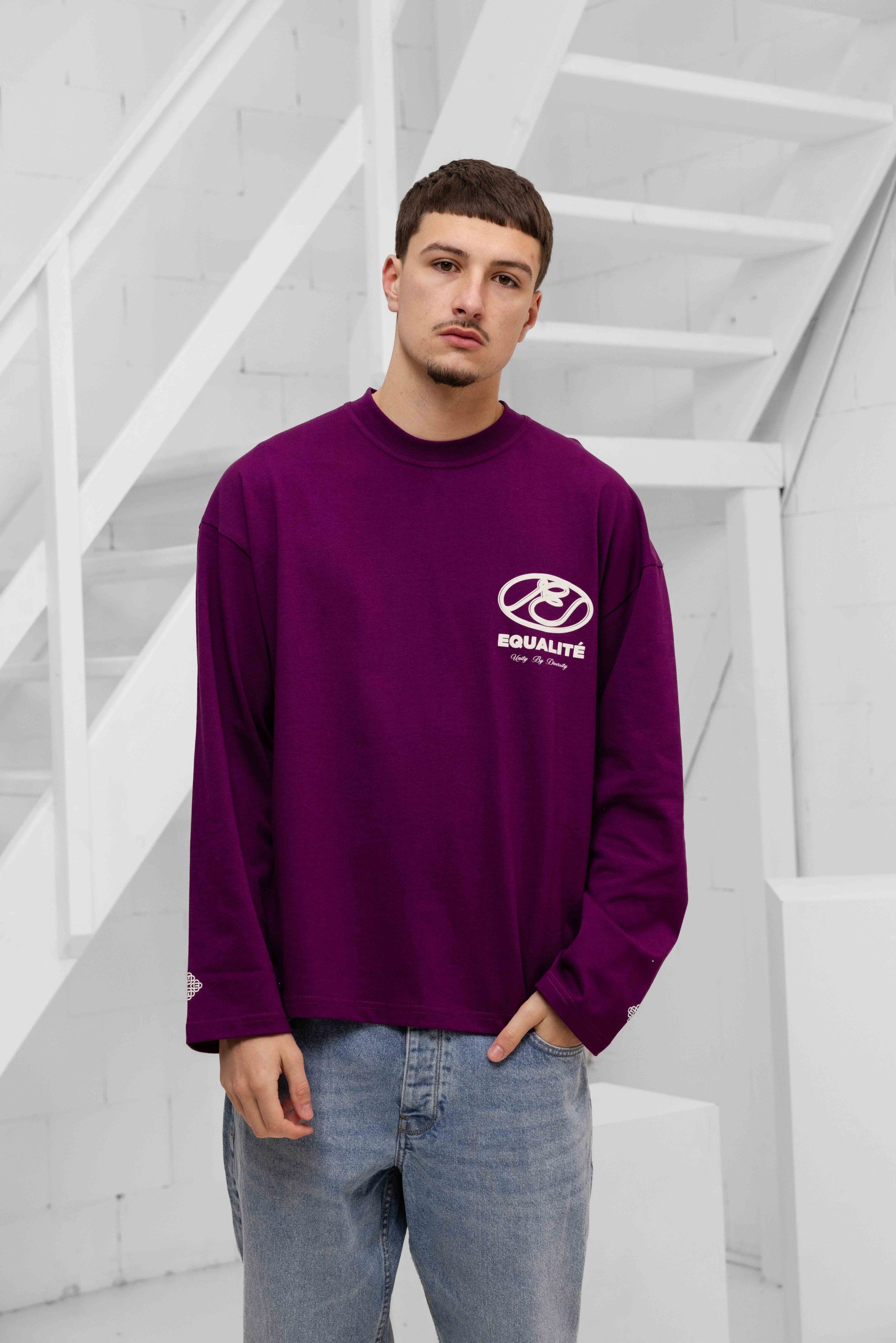Equalité Arid Longsleeve T-Shirt Heren Paars