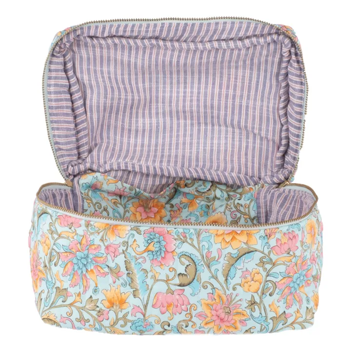 Louise Misha Trousse de toilette Laety en coton bio | Vert d'eau