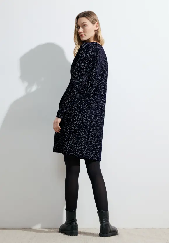 Knielanges Ottoman Kleid - universal blue
