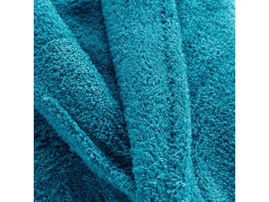 Peignoir confort en tissu éponge - Bleu paon - Taille unique