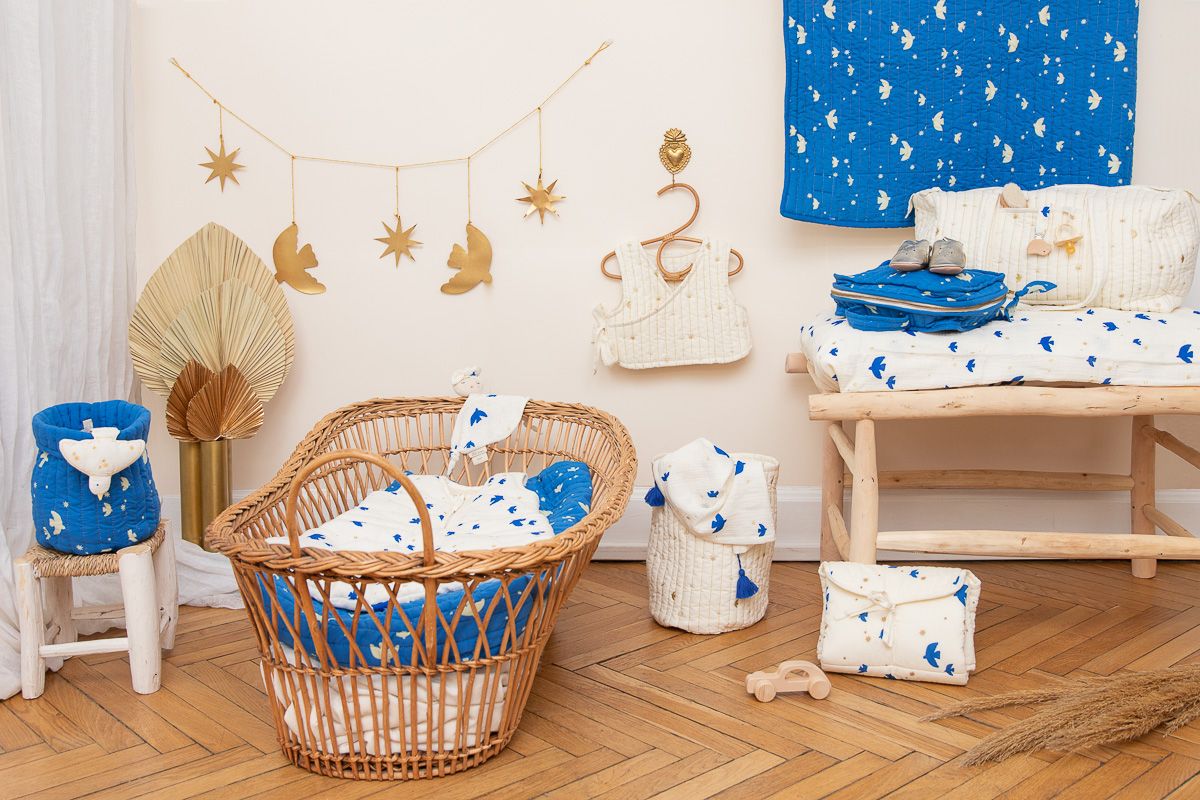 Panier de rangement matelassé écru - Mer Egée Jolie saison