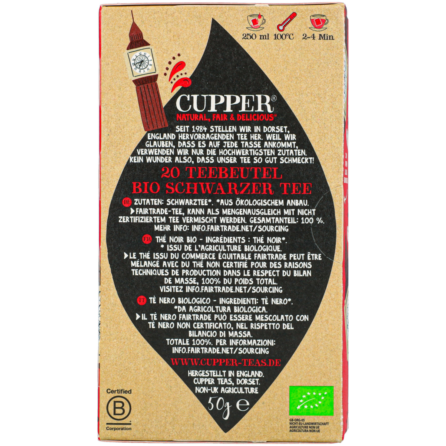 Cupper Bio English Breakfast Tea 20 Beutel