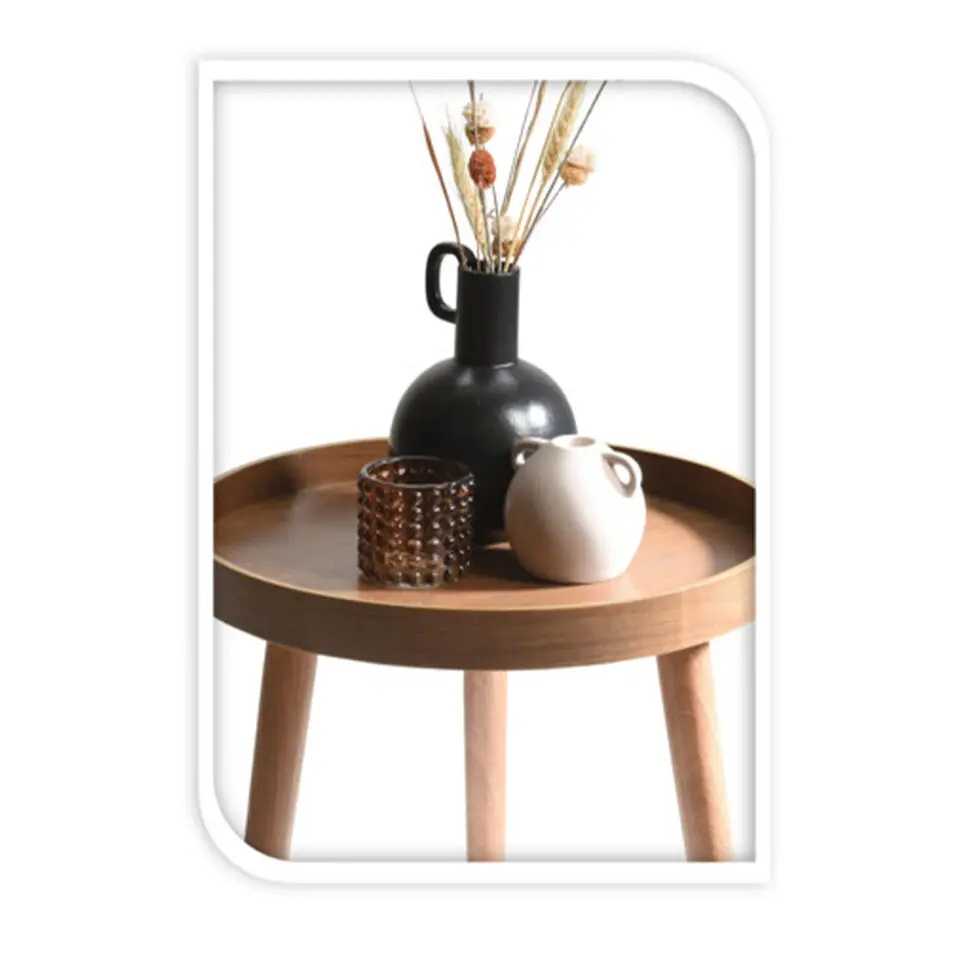 Home & Styling Bijzettafel set - 2-delig - bruin - MDF hout