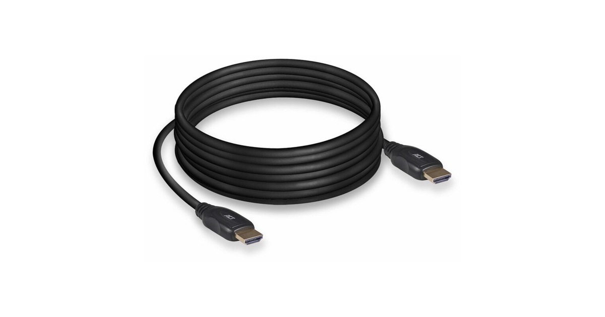 ACT ConnectivityHDMI High Speed video kabel v2.0 HDMI-A male - HDMI-A male  (Zwart, 5 meter)
