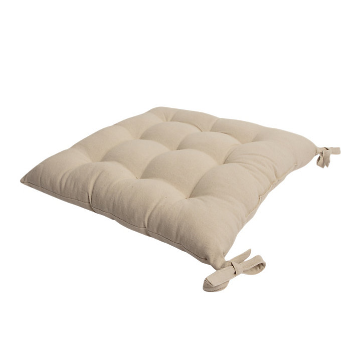 Galette de chaise Taupe JBY Creation L.38 x l.38 cm
