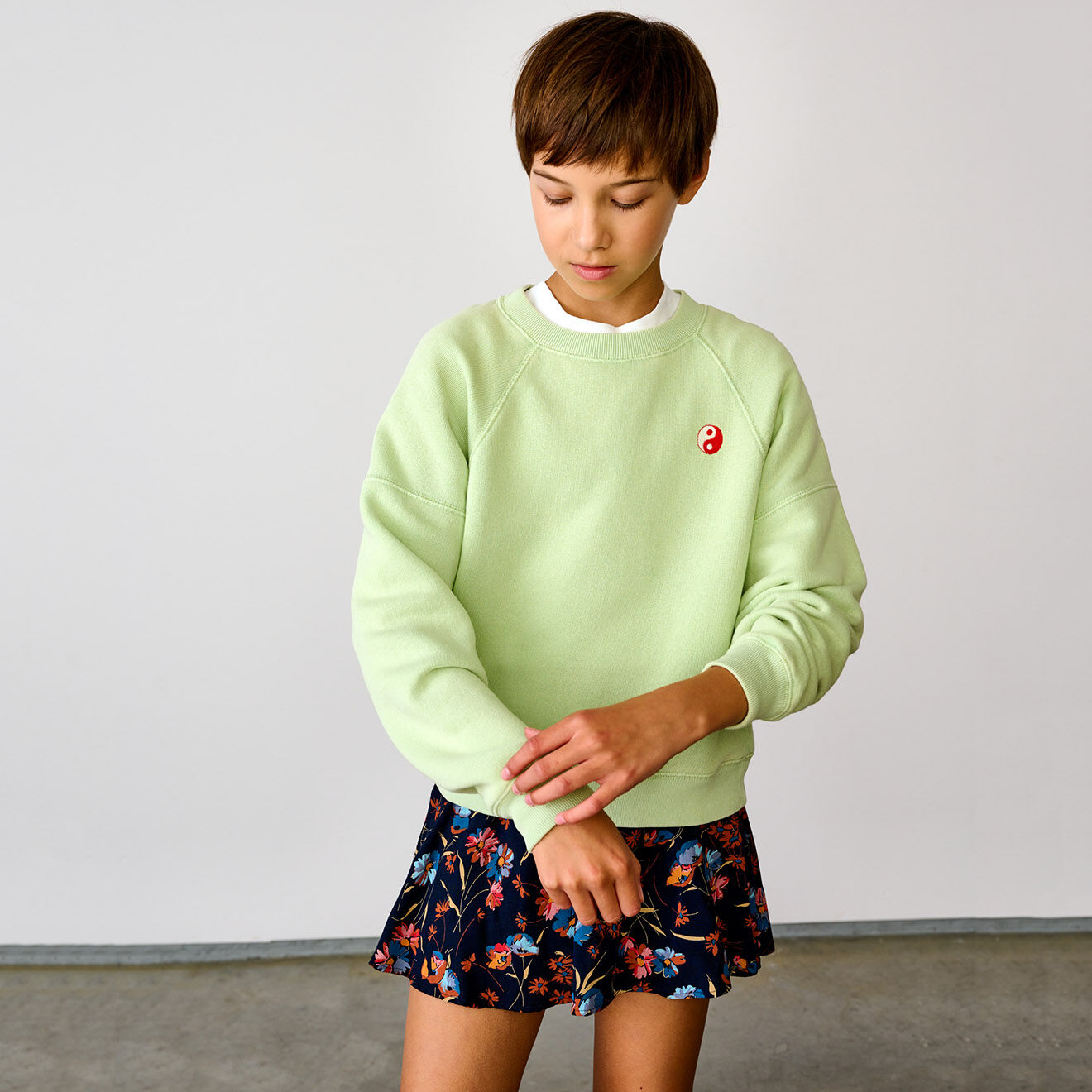 Bellerose Sweat en Coton mélangé molletonné Fade vert pistache