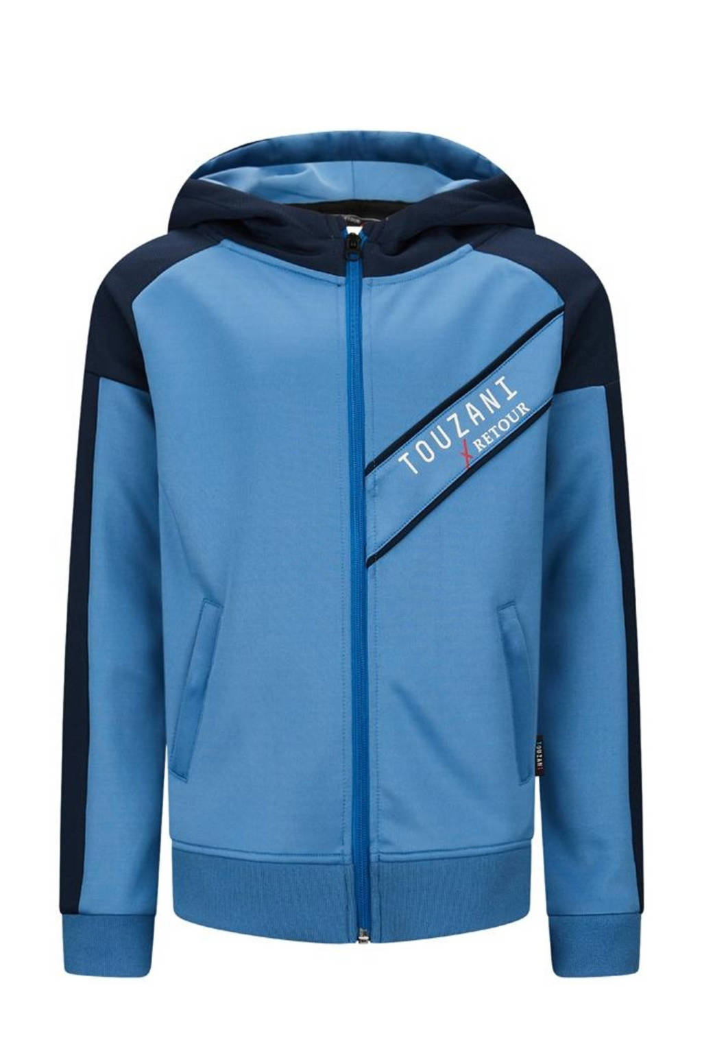 Retour Jeans sweatvest Cross blauw/donkerblauw